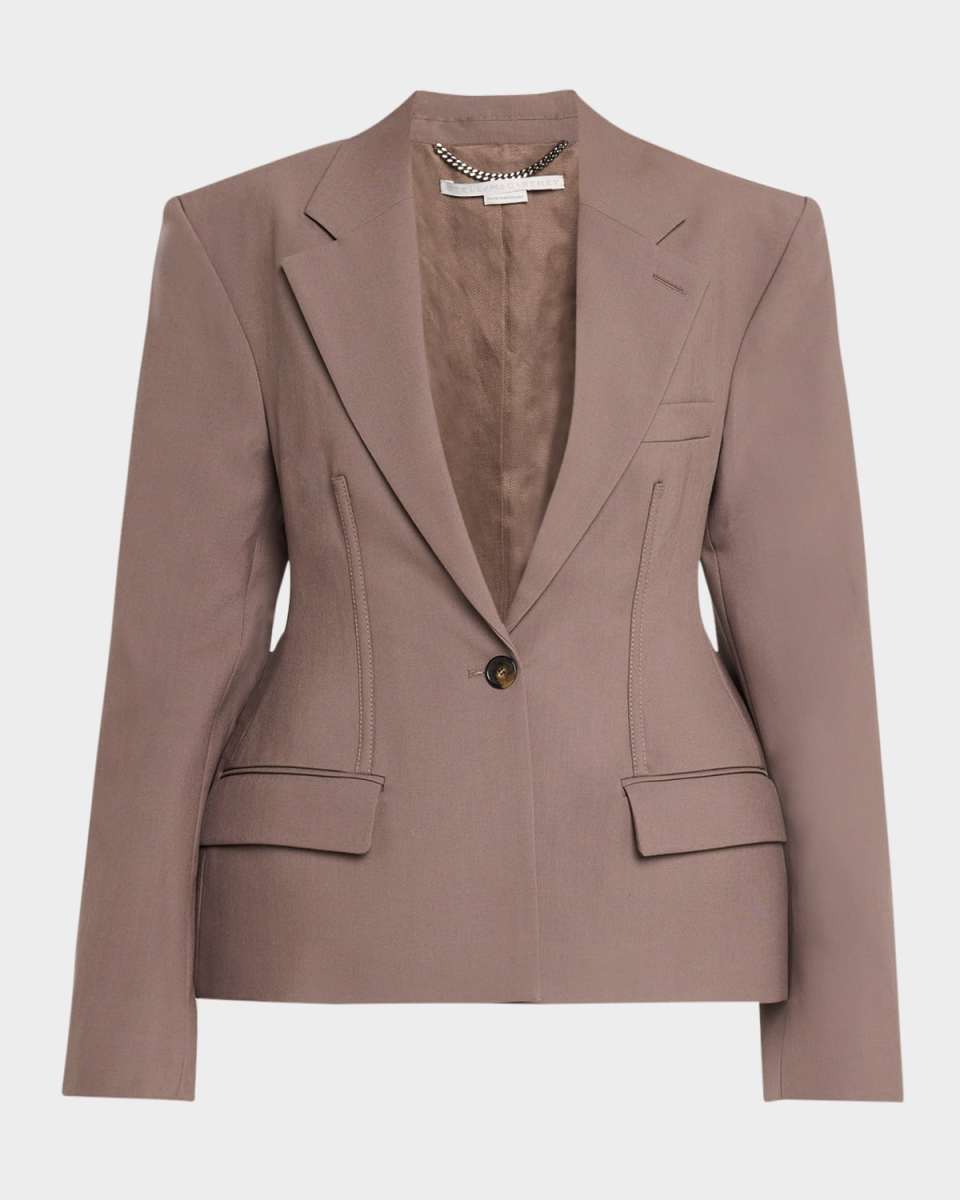 Sculpted Single-Breasted Blazer